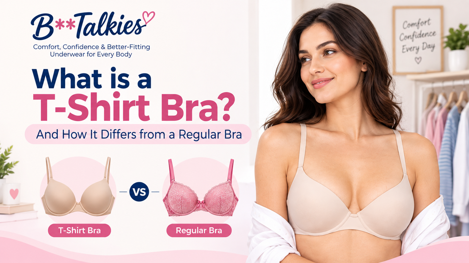 What is a T-shirt bra and how it differs from a regular bra