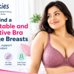 Supportive bra for large breasts with a focus on fit, support and comfort
